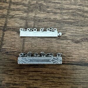 Vintage Sterling Silver Multi-Strand Necklace Clasp | Ornate Bar Clasp
